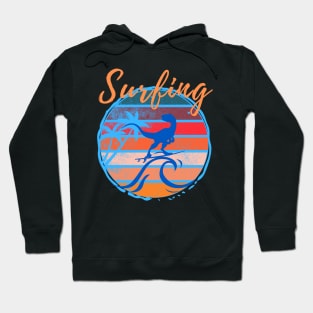 Surfing Velociraptor Hoodie